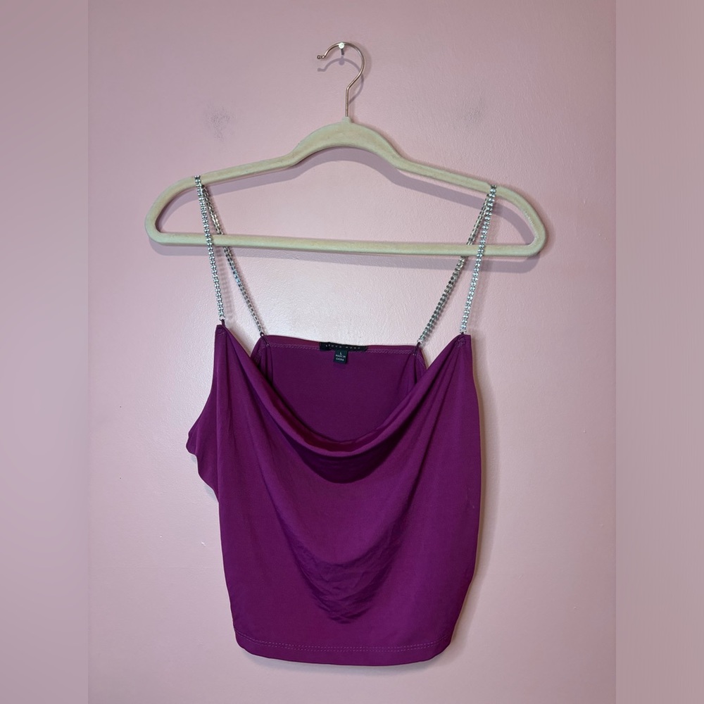 Rhinestone Strapped Top